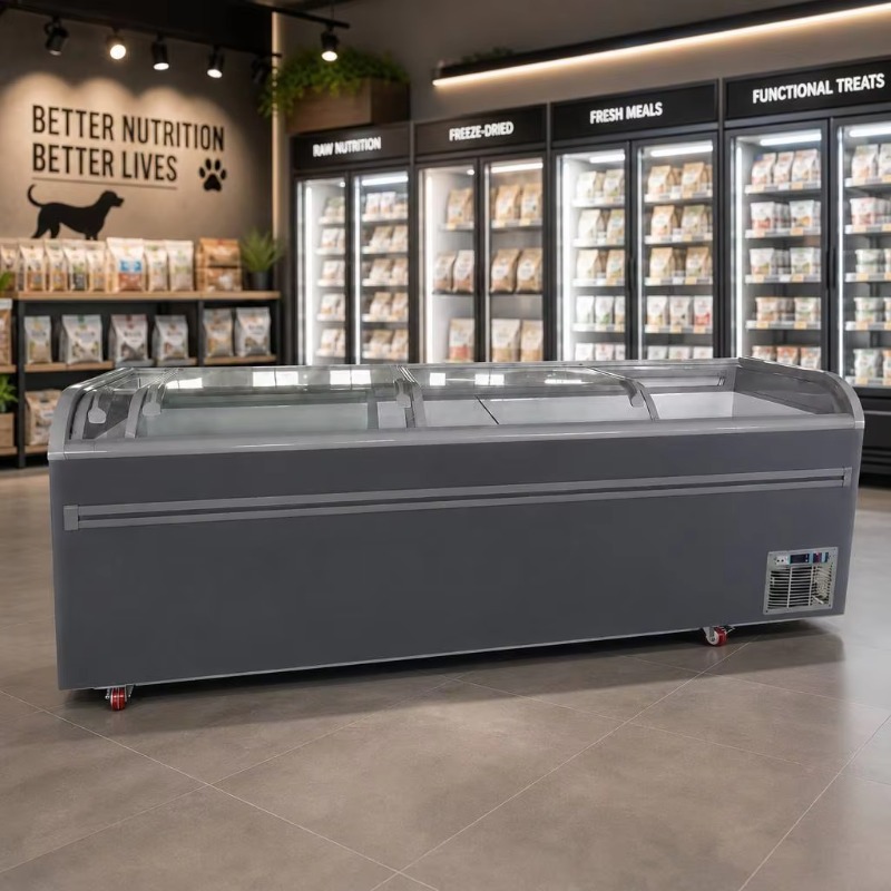 Commercial Chest Freezer - Lodówka z szklanym pokrywą i chłodziwem