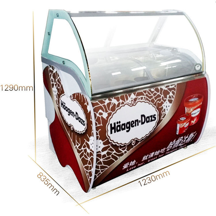 Commercial Chest Freezer - Witryna chłodnicza QDMECH do lodów, komercyjna