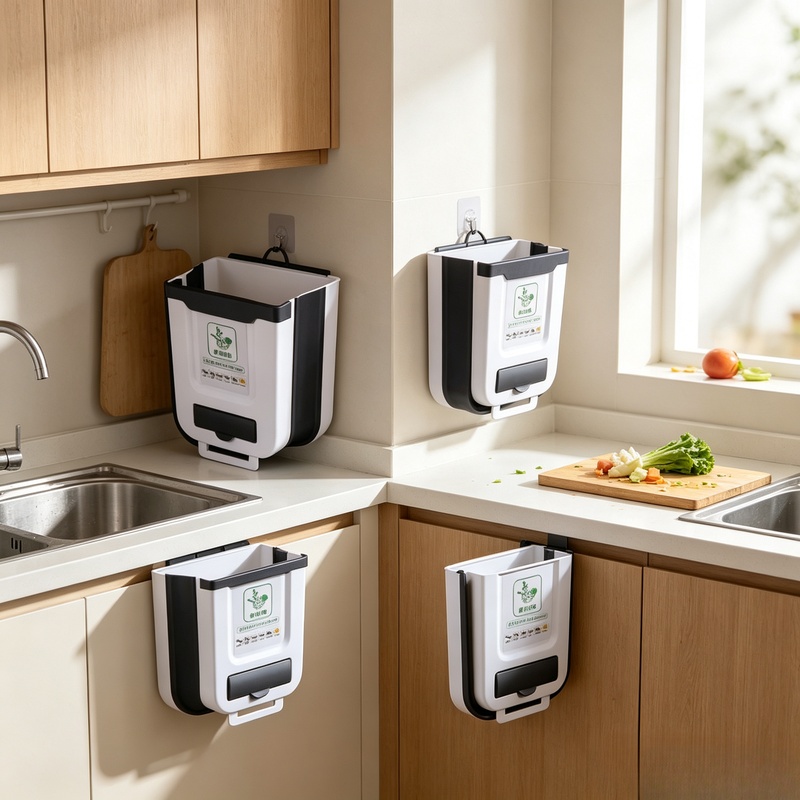 Wąski, składany, montowany na  – Commercial Kitchen Bin recenzja i cena