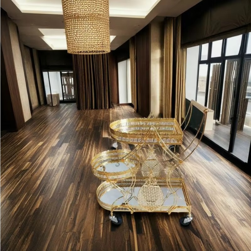 Złoty Żelazny Nowoczesny Wózek – Commercial Kitchen And Bar recenzja i cena